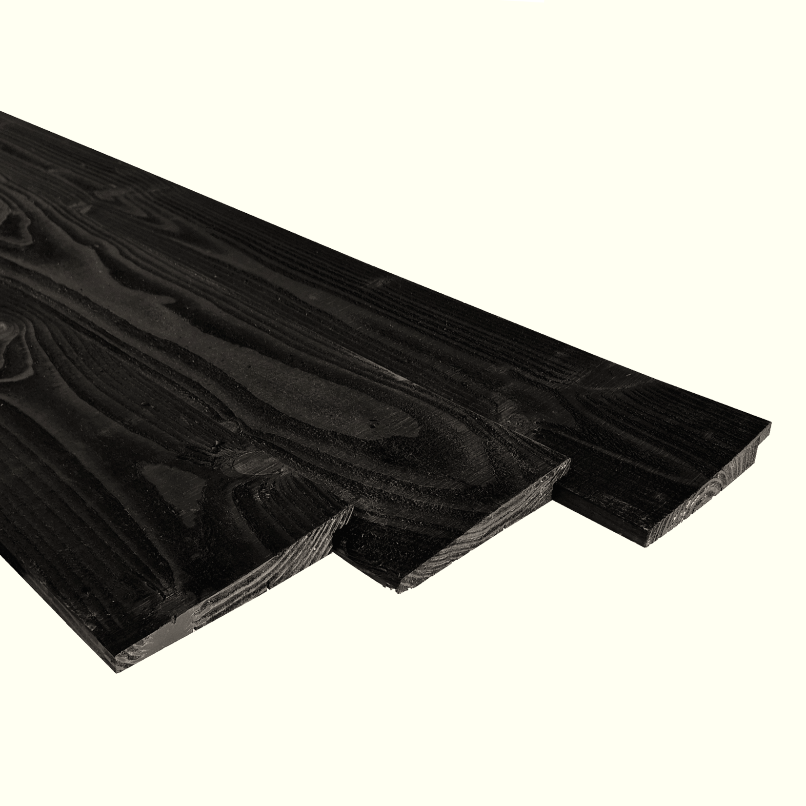 Douglas Potdekselplank/ Zweeds rabat zwart 12/25x190 mm