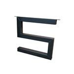 Set Stalen tafel poten S 80x80mm - zwart gespoten