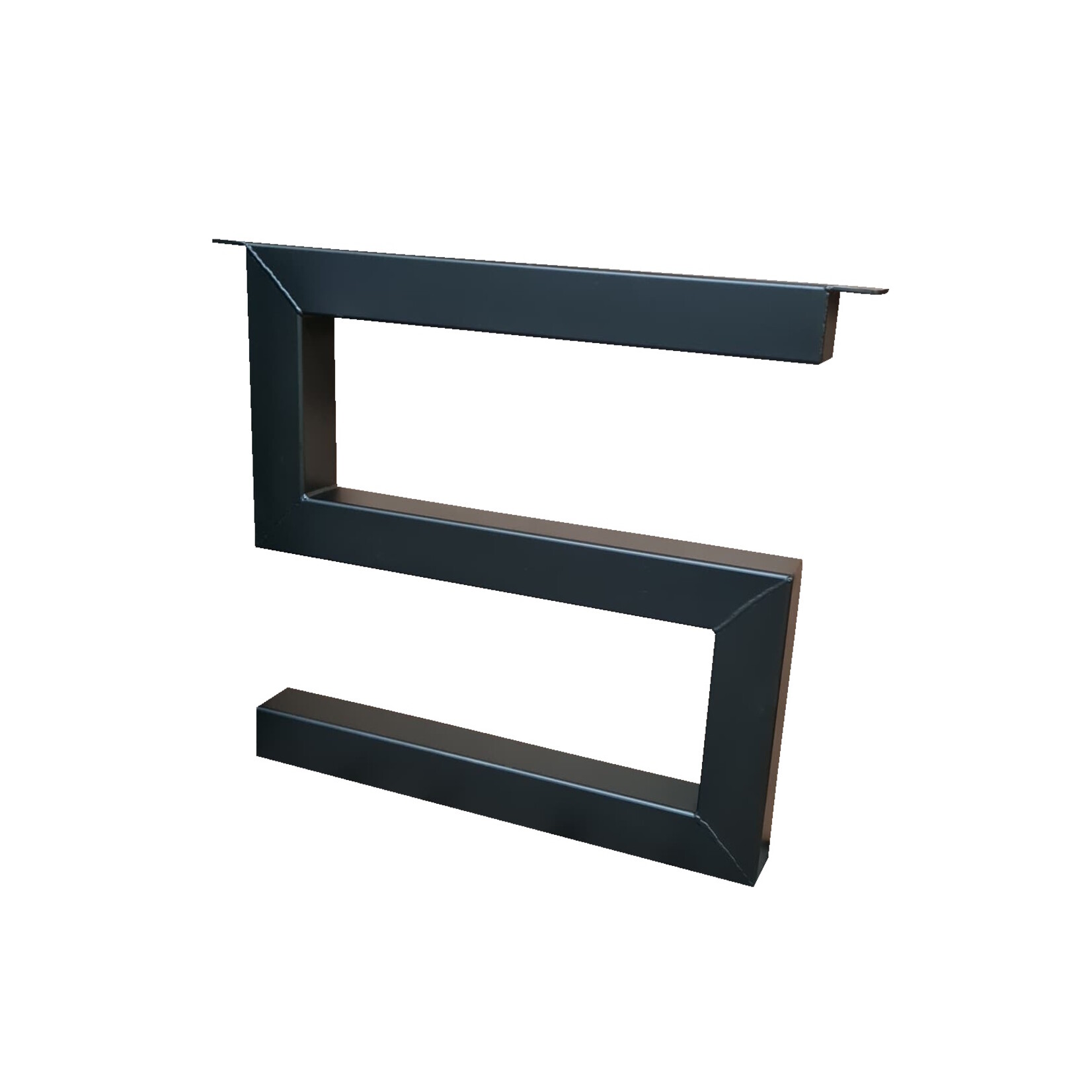 Set Stalen tafel poten S 80x80mm - zwart gespoten