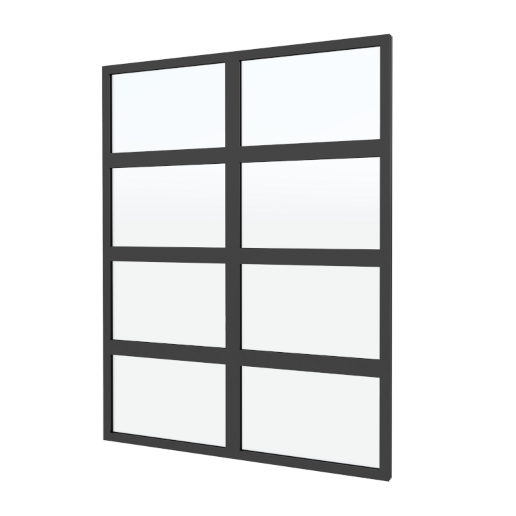 Stalen glaswand 224x178,5cm