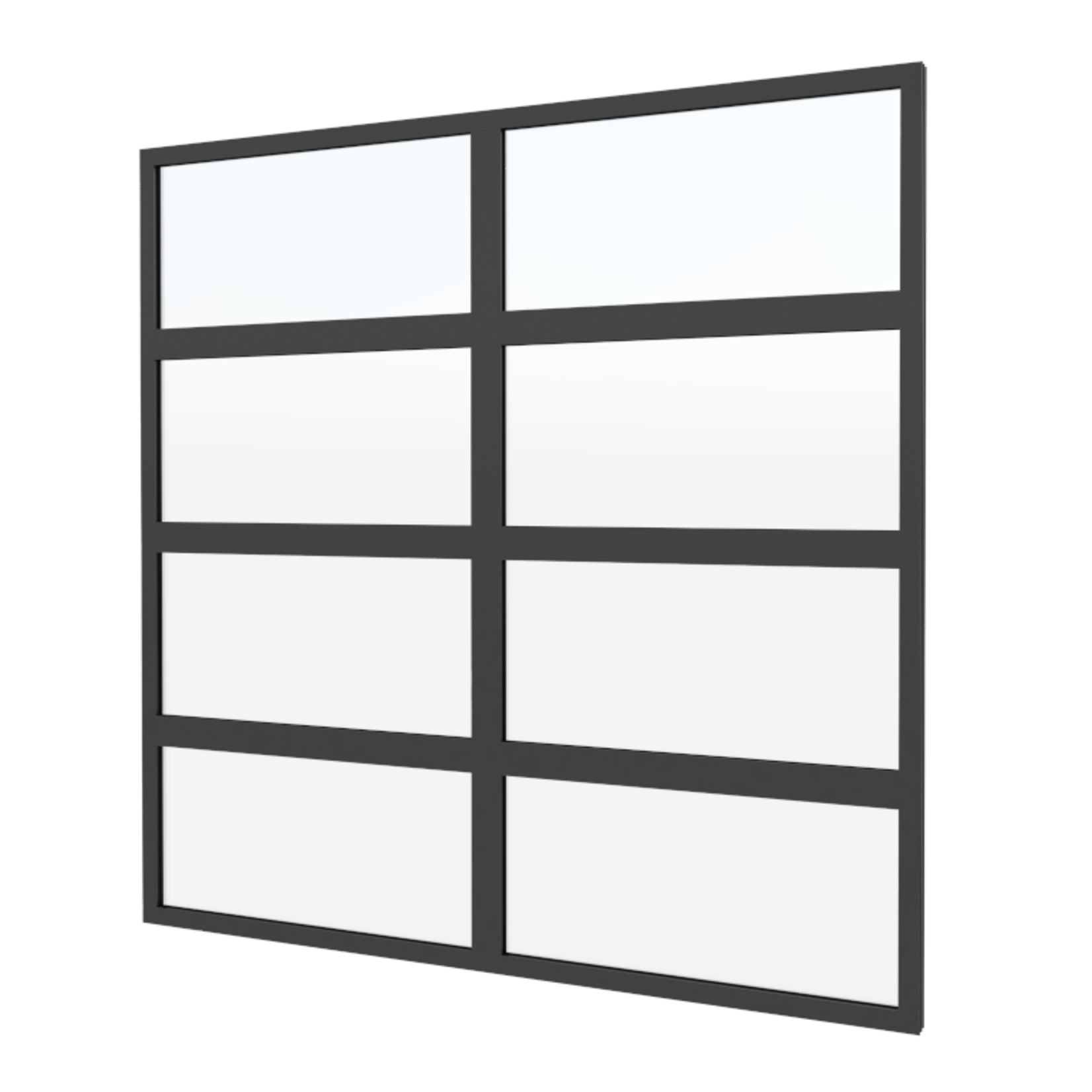 Stalen glaswand 224x228,5cm