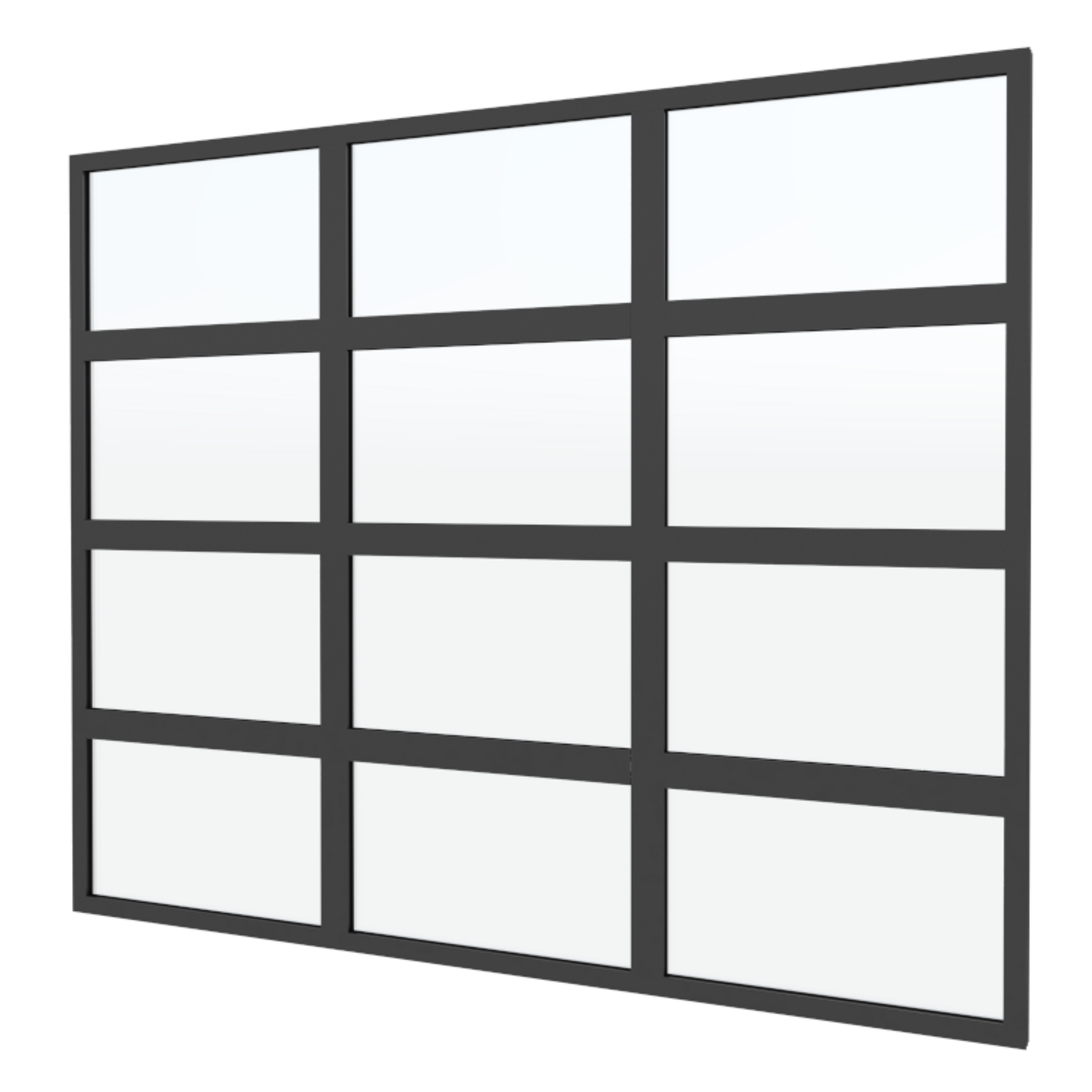 Stalen glaswand 224x278,5cm