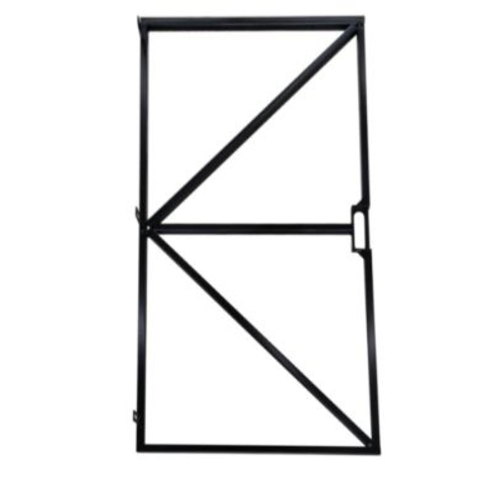 Verstelbaar poortframe zwart - 180 cm hoog 100 cm breed Incl. groot slotkast