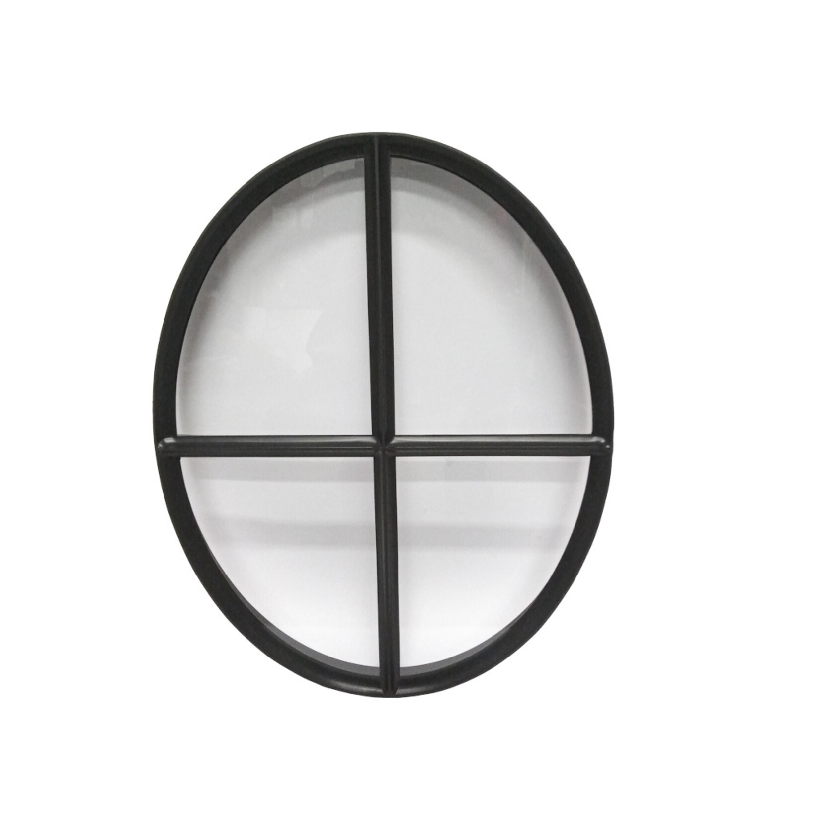 Stalen raam Ovaal - Enkel glas