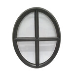 Stalen raam Ovaal - Dubbel glas