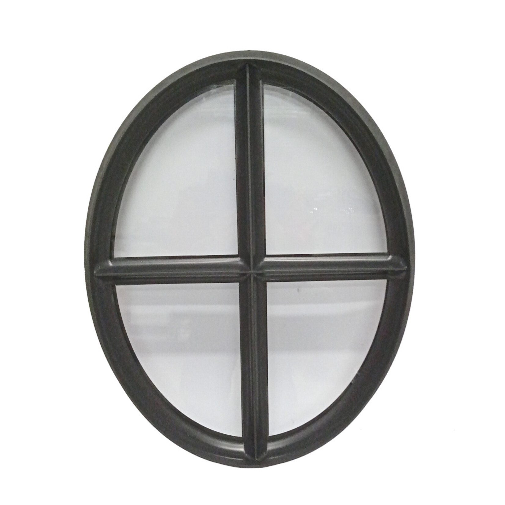 Stalen raam Ovaal - Dubbel glas