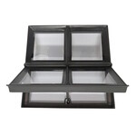 Stalen klapraam Vierkant - Dubbel glas