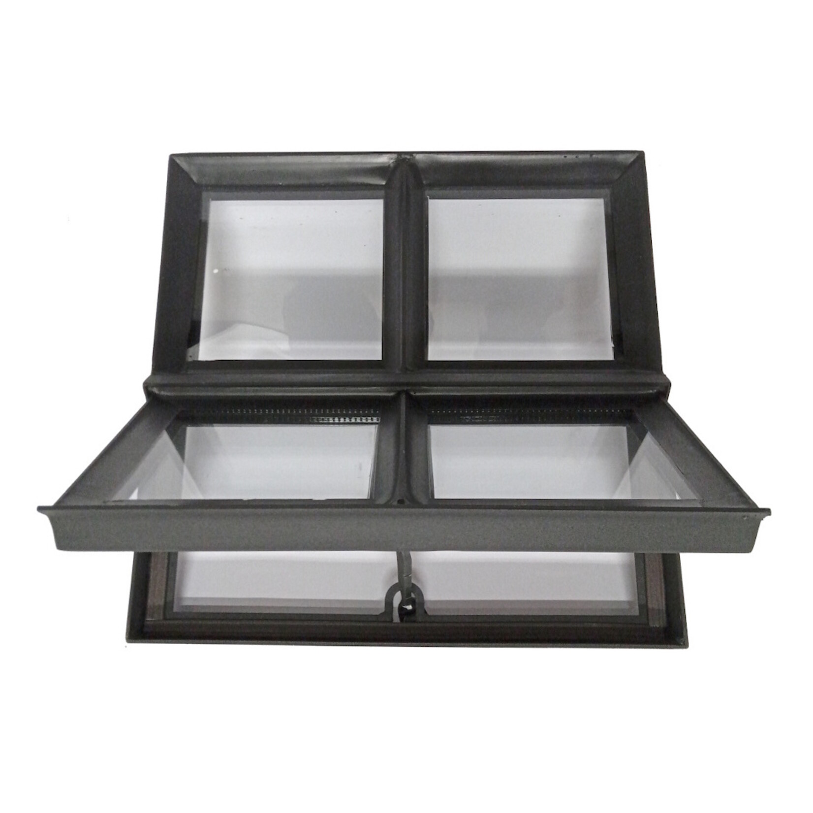 Stalen klapraam Vierkant - Dubbel glas