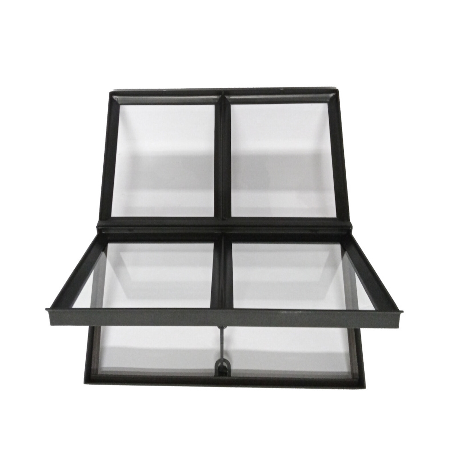 Stalen klapraam Rechthoek - Enkel glas