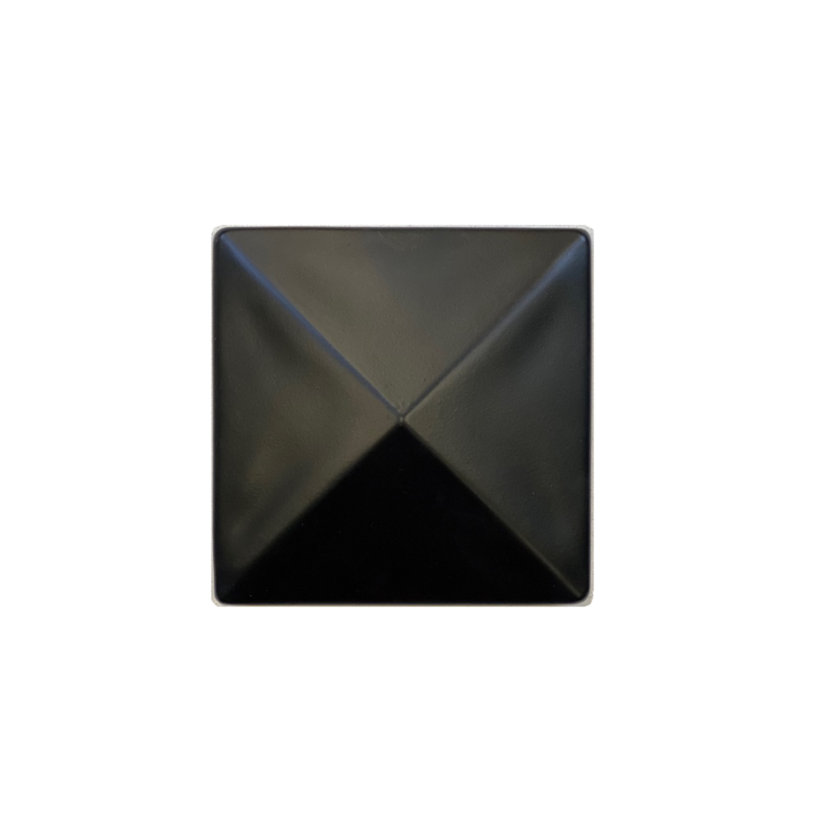 Paal ornament piramide Zwart gepoedercoat