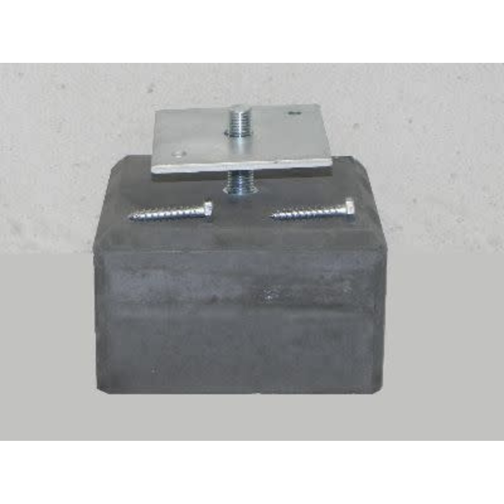 Betonpoer antraciet incl stelplaatje m16  170x170mm facet Hoogte 10cm