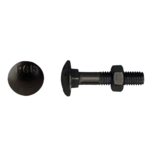 Slotbout met moer ZWART M8