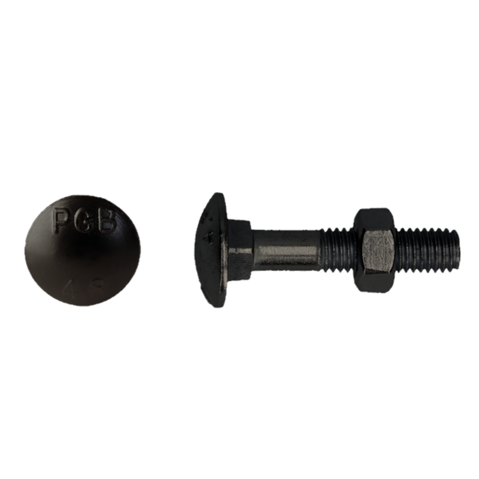 Slotbout met moer ZWART M8 x