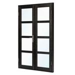 Dubbele deur 145x210cm - zwart