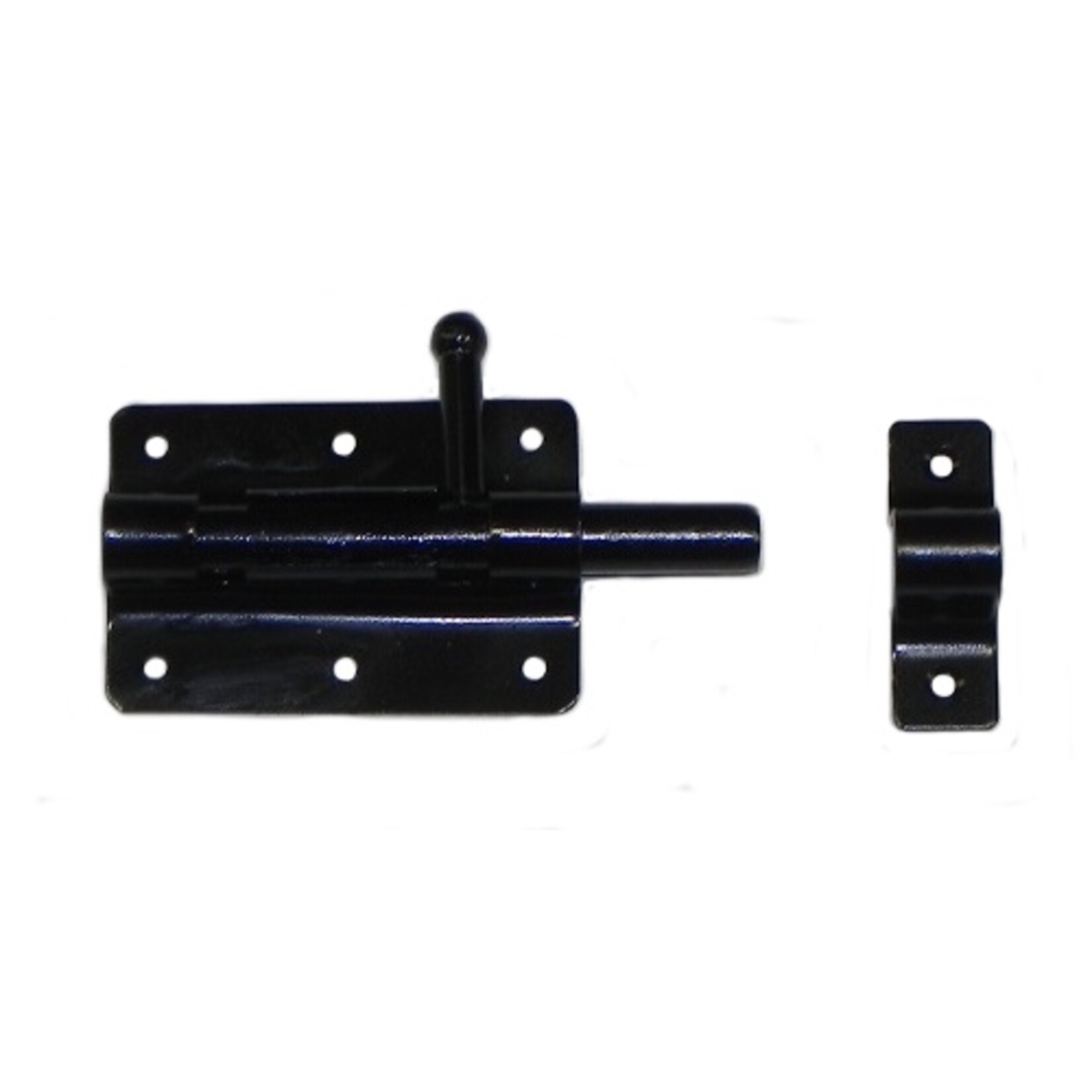 Zwarte Plaatgrendel 100x70x2mm