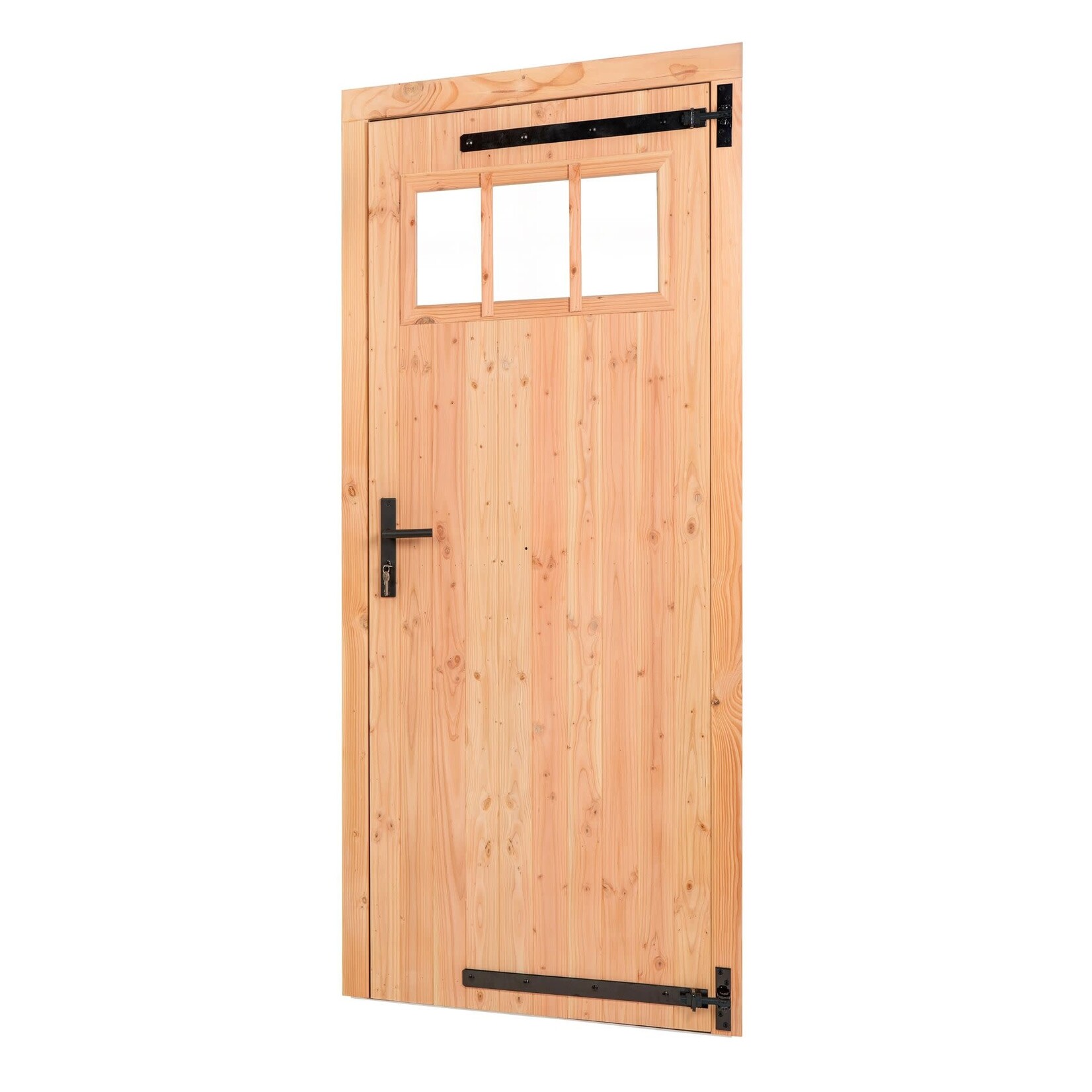 Douglas deur 100x205cm met Raam - compleet