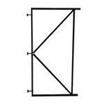 Verstelbaar poortframe zwart - 180 cm hoog 100cm breed