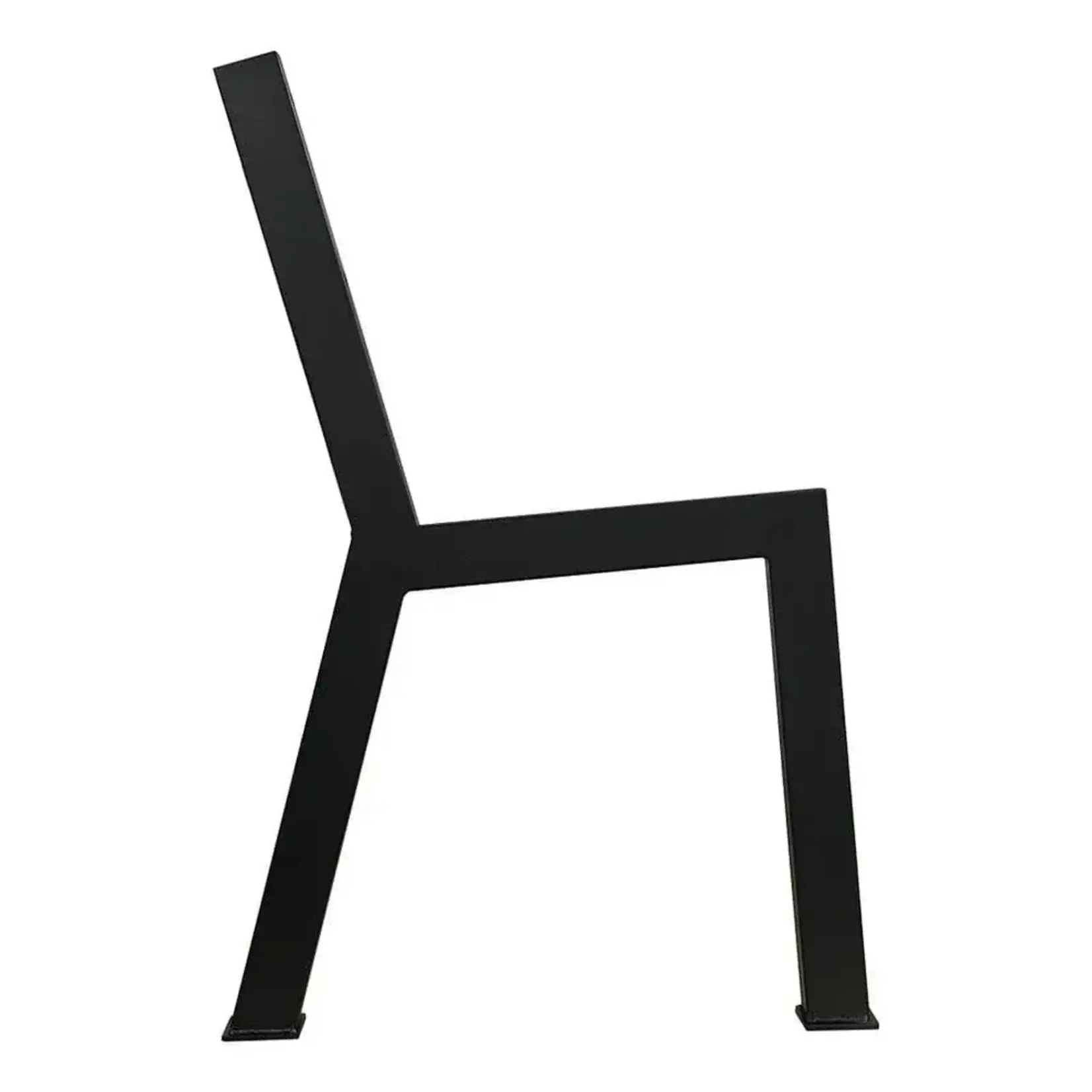 Stalen bankpoot 2.5x51.5cm - set van 2 stuks