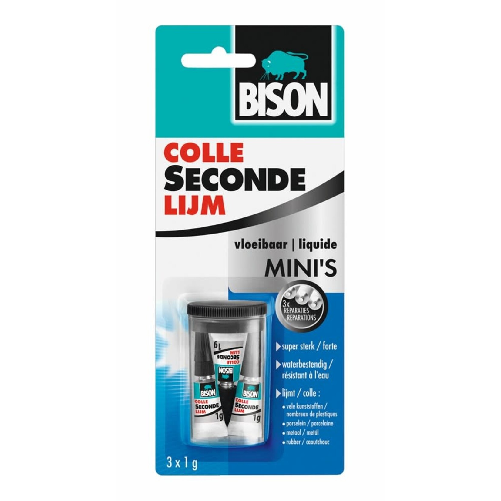 Bison Secondelijm Mini's Liquid 3x 1 gram