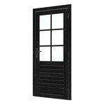 Steellook stapeldorpeldeur 6-ruits 205x100cm zwart