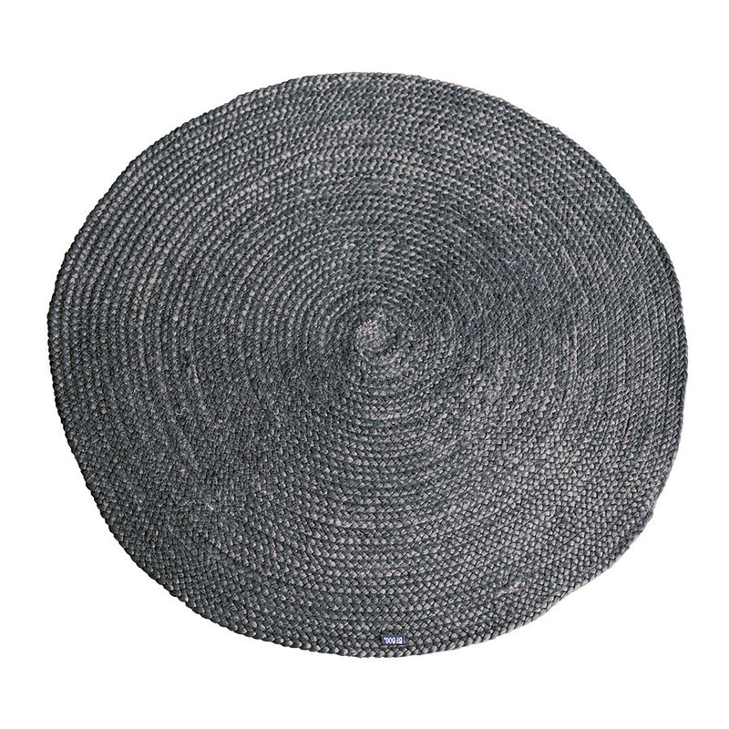 Teppich Jute Runder 120x120 Cm Grau Trendo Living