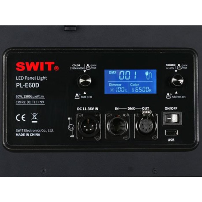 Swit SWIT -     PL-E60D Portable Bi-color SMD Panel LED light -  3 KIT