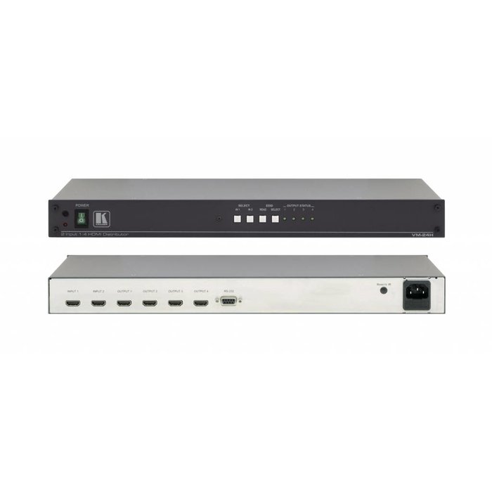 Kramer KRAMER - VM-24H 2x1:4 HDMI Switchable DA