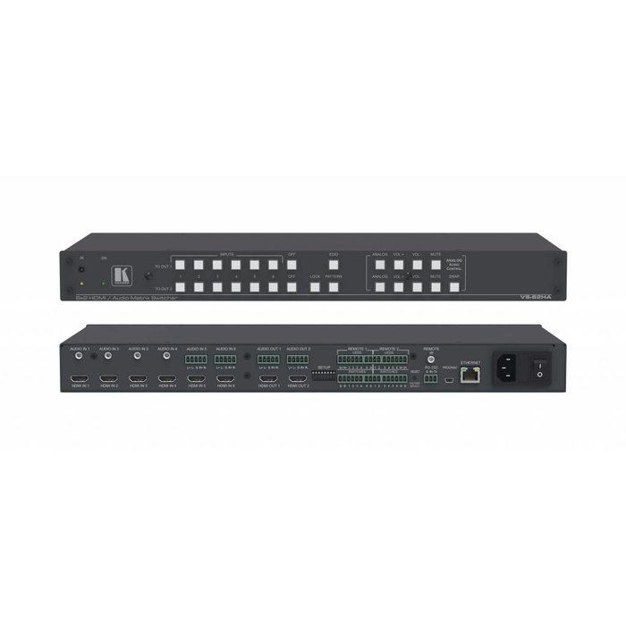 Kramer KRAMER - VS-62HA 6x2 4K60 4:2:0 HDMI/Audio Automatic Matrix Switcher