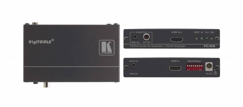 Kramer KRAMER - FC-69 4K60 4:2:0 HDMI Audio Embedder/De–Embedder