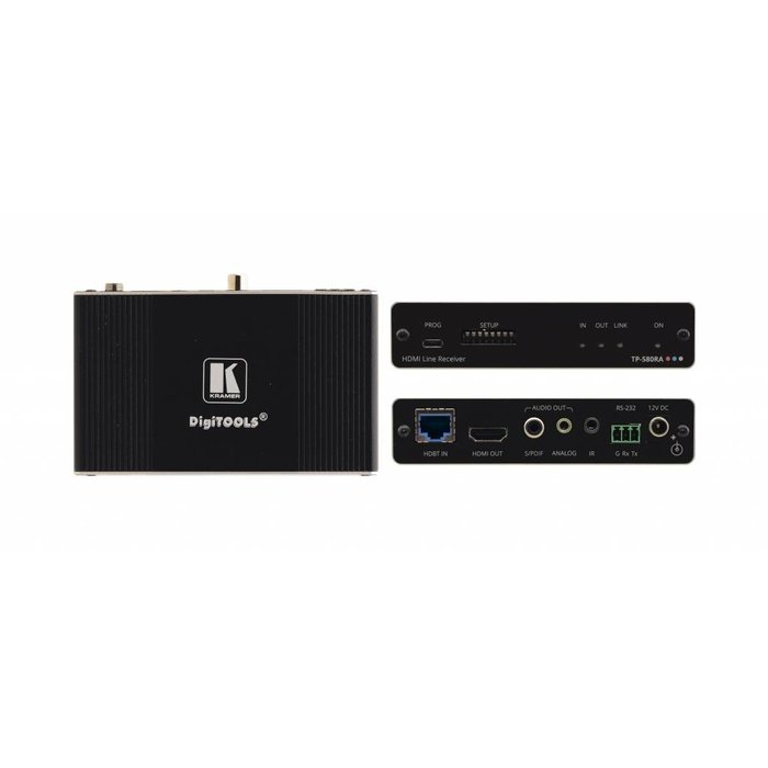 Kramer TP-580RA 4K60 4:2:0 HDMI Receiver with RS–232, IR & Stereo Audio Extraction over Long–Reach HDBaseT