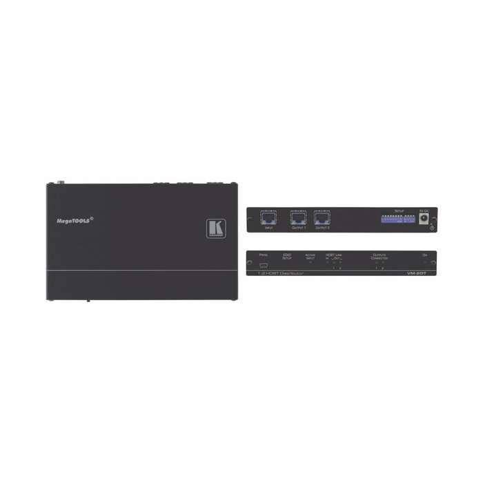 Kramer KRAMER - VM-2DT 1:2 4K60 4:2:0 Long–Reach HDBaseT DA