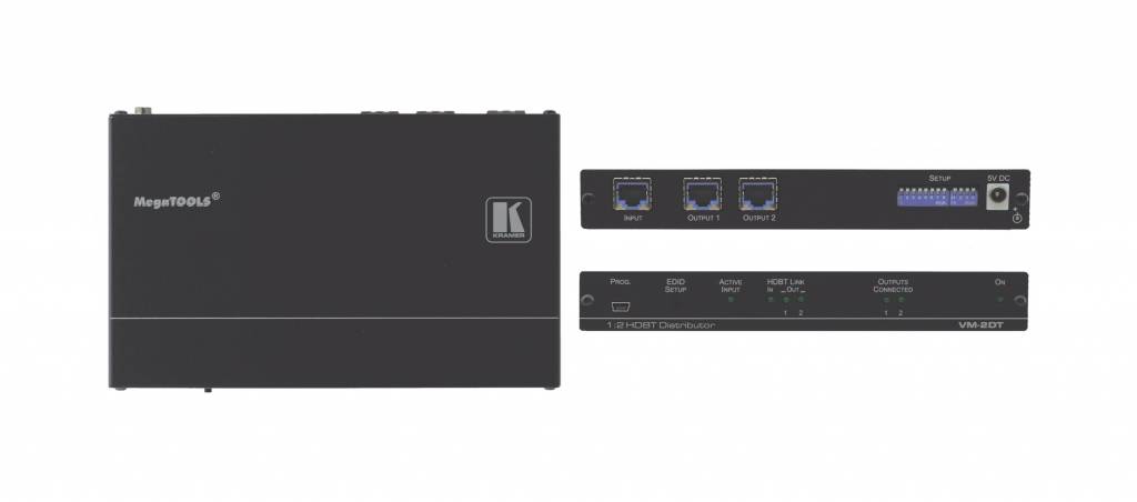 Kramer KRAMER - VM-2DT 1:2 4K60 4:2:0 Long–Reach HDBaseT DA