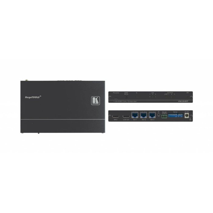 Kramer KRAMER - VM-3HDT 1:3+1 4K60 4:2:0 HDMI to Long–Reach HDBaseT DA