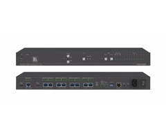 Kramer KRAMER - VM-218DT 2x1:8 4K60 4:2:0 HDMI & Long–Reach HDBaseT, RS–232, IR & Stereo Audio Switchable DA