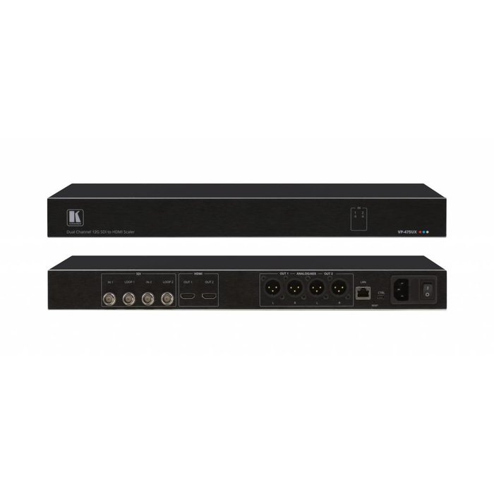 Kramer KRAMER - VP-475UX Dual Port 12G SDI to 4K60 4:4:4 HDMI Scaler/Converter with Audio Extraction