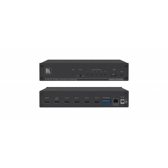 Kramer KRAMER - VCO-5UHD 5–Port 4K60 4:2:0 HDMI Video Content Overlay Solution