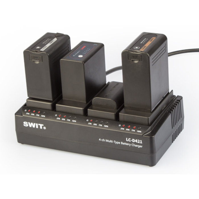 Swit SWIT - LC-D421 set, 4-ch Simultaneous Multi-type DV charger