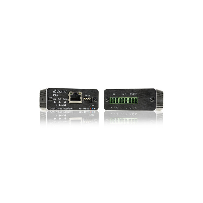 Kramer KRAMER - FC-102Net 2–Channel Dante Encoder & PoE Acceptor