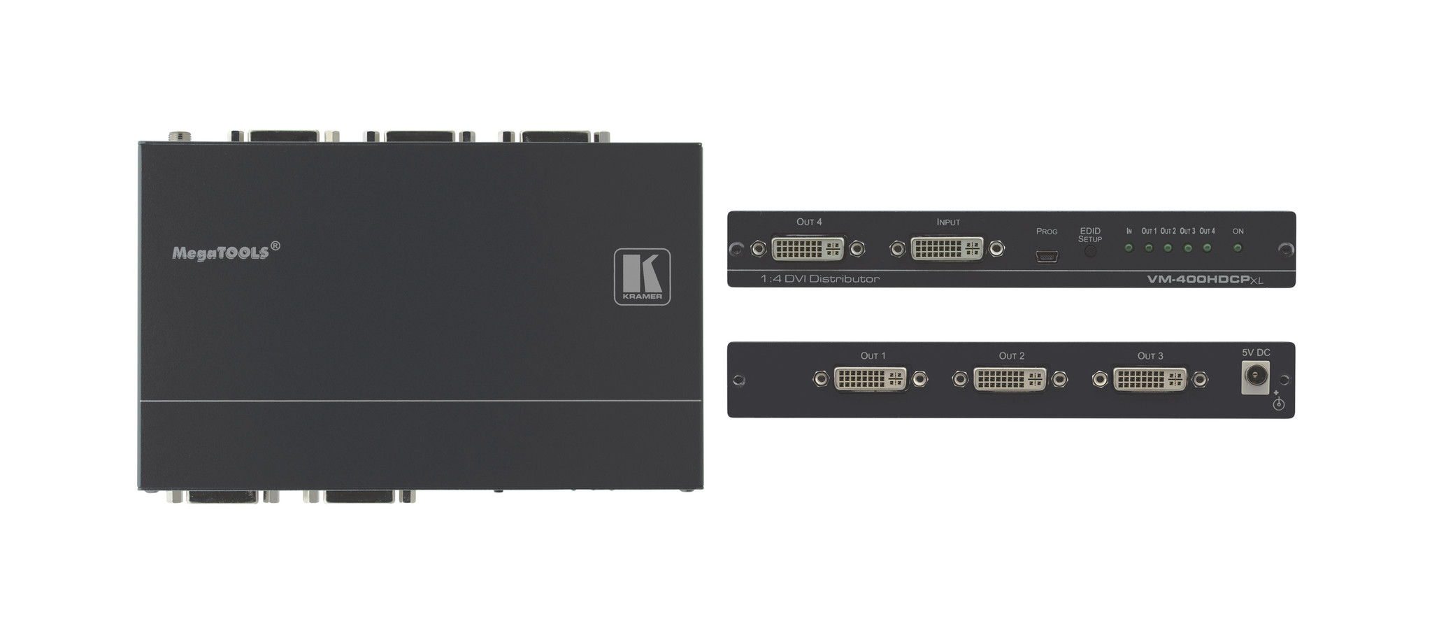 Kramer KRAMER - VM-400HDCPxl 1:4 4K60 4:2:0 DVI Distribution Amplifier