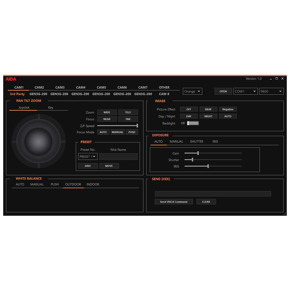 AIDA AIDA - CCS-USB VISCA Camera Control Unit & Software