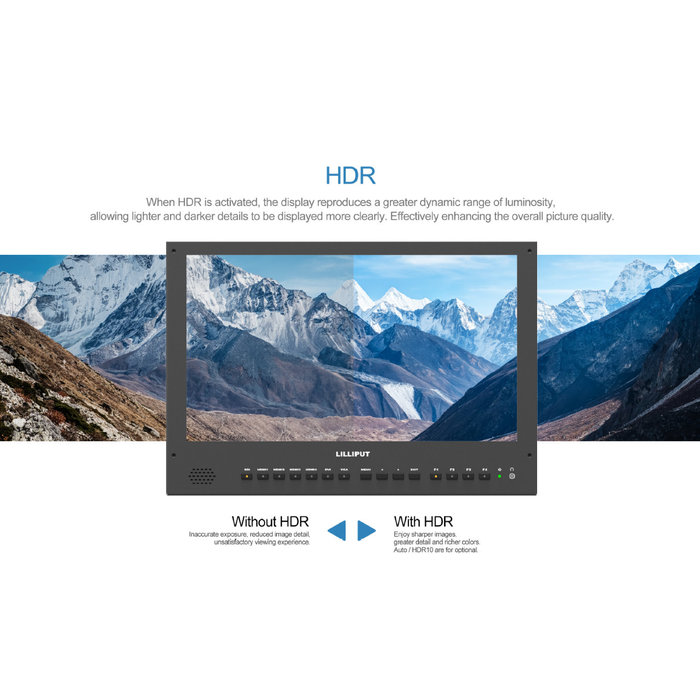 Liliput Lilliput BM150-4KS - 15.6" 4K-monitor met 3D LUTS en HDR