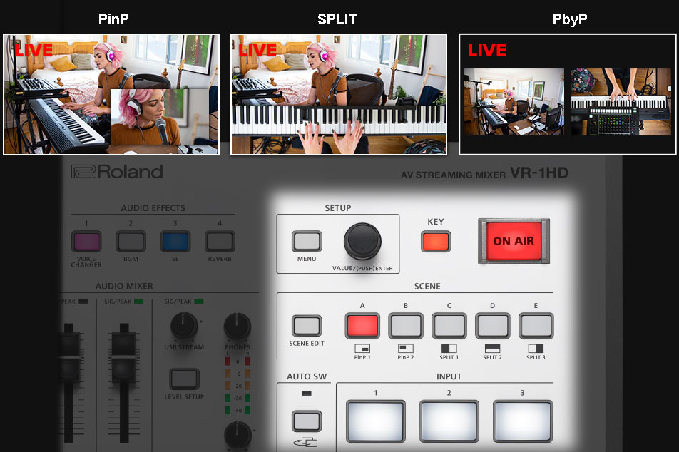 ROLAND - VR-1HD - AV Streaming Mixer with USB2.0/3.0 ROLAND - VR-1HD - AV Streaming Mixer with USB2.0/3.0