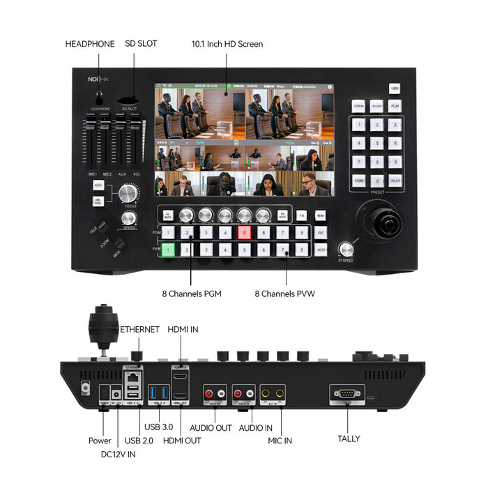 Xwell XWELL XW1-SWI-200 Live NDI/HX Video Switcher