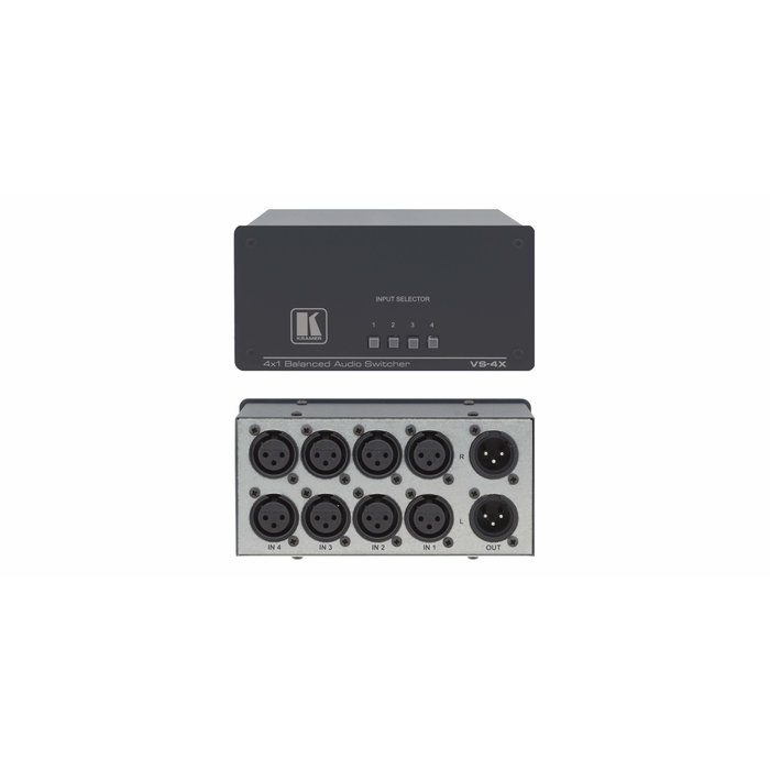 Kramer VS-4X4x1 Balanced Stereo Audio Mechanical Switcher