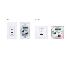 Kramer WP-20CT - 4K60 4:2:0 HDMI & USB–C Wall–Plate Auto Switcher/Transmitter over Long–Reach HDBaseT