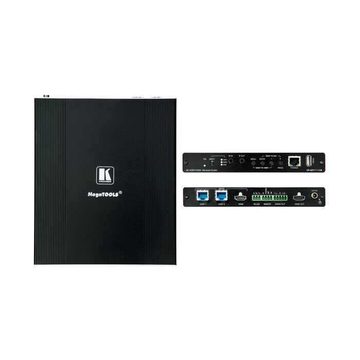 Kramer VP-427X2 - 4K HDR HDBT Receiver / Scaler Tool with HDBaseT and HDMI Inputs