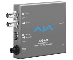 Aja AJA 12G-SDI 8-Channel AES Audio Embedder/Disembedder with Fiber Options