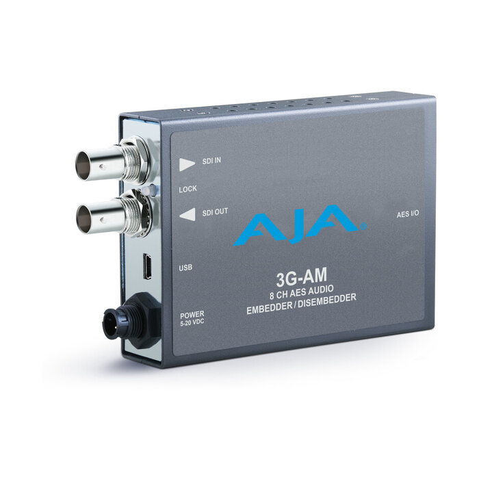 Aja AJA 3G-AM - 3G-SDI 8-Channel AES Embedder/Disembedder with XLR Breakout Cable