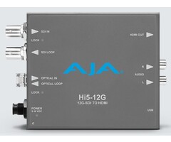Aja AJA Hi5-12G-R 12G-SDI to HDMI 2.0 Mini-Converter with Fiber LC Receiver