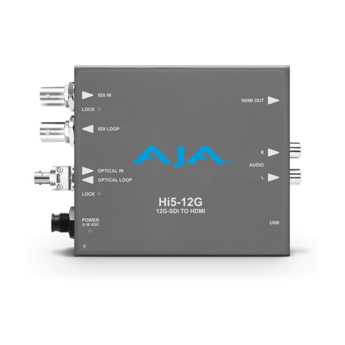 Aja AJA HI5-12G-R-ST - 12G-SDI to HDMI 2.0 Conversion with ST Fiber receiver